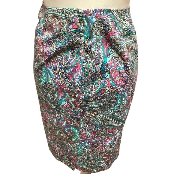 Talbots Petite Multicolor Paisley Skirt, Size 6P - Colorful, Vibrant, Casual - Picture 3 of 10